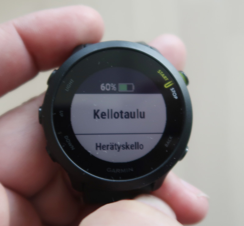 garmin forerunner 55 kellotaulu